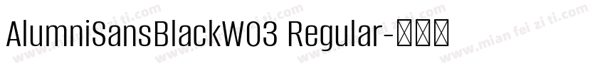 AlumniSansBlackW03 Regular字体转换